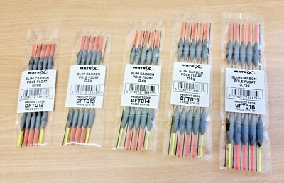 Matrix Slim Carbon Stange Schwimmer x 10 Großpackung - Stange Match Angeln Schwimmer