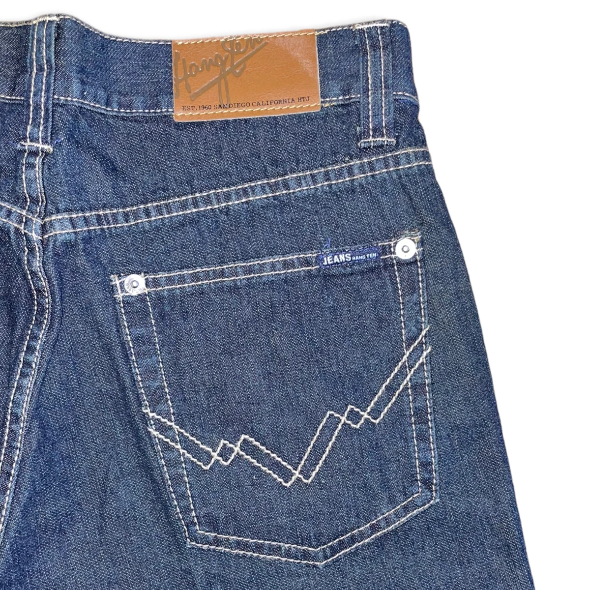 Hang Ten HTC Jeans Basic Women s Size 28 Sand Washed Straight Leg Mid Rise Denim