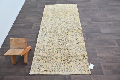 Oushak Turkish Vintage Rug 3x6 Kilim Rug Anatolian Handmade Boho Decor BEIGE