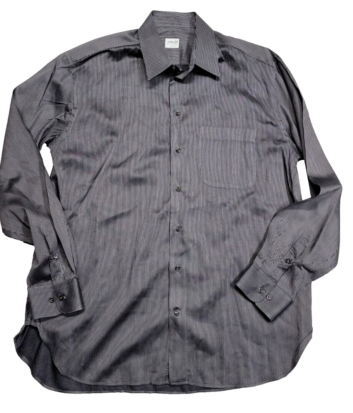 Botón Informal a Rayas Armani Collezioni-Down Shirts for Men