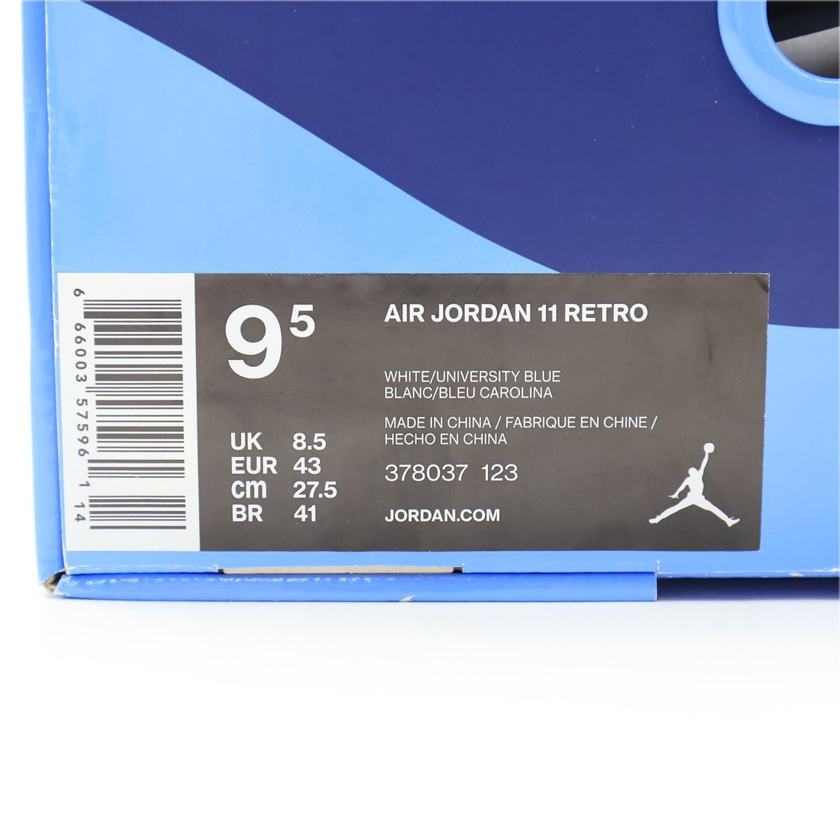 378037-123 Nike Air Jordan 11 Retro UNC Win Like 82 University