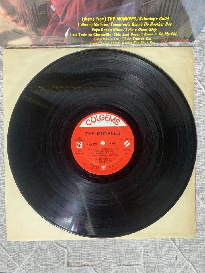 THE MONKEES self-titled debut LP on Colgems First Press Vtg Vinyl EX - Image 3 of 4
