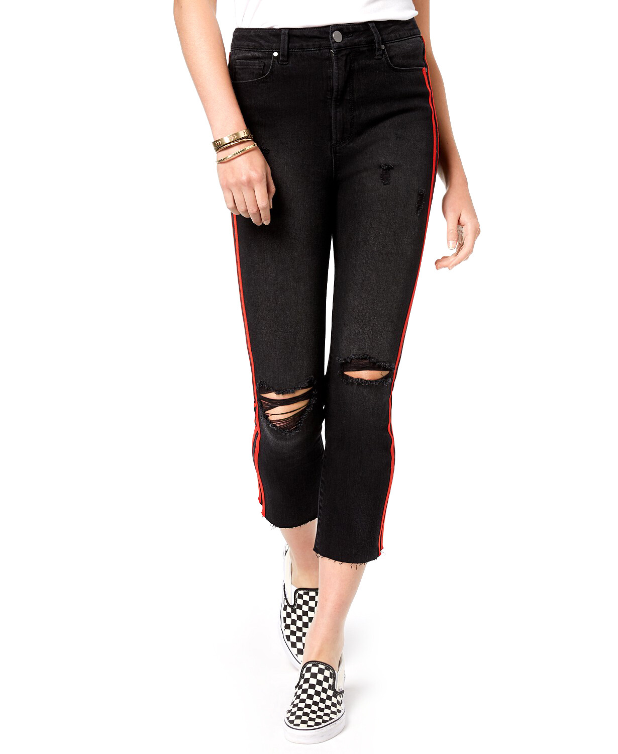 Ripped Cropped Jeans 
