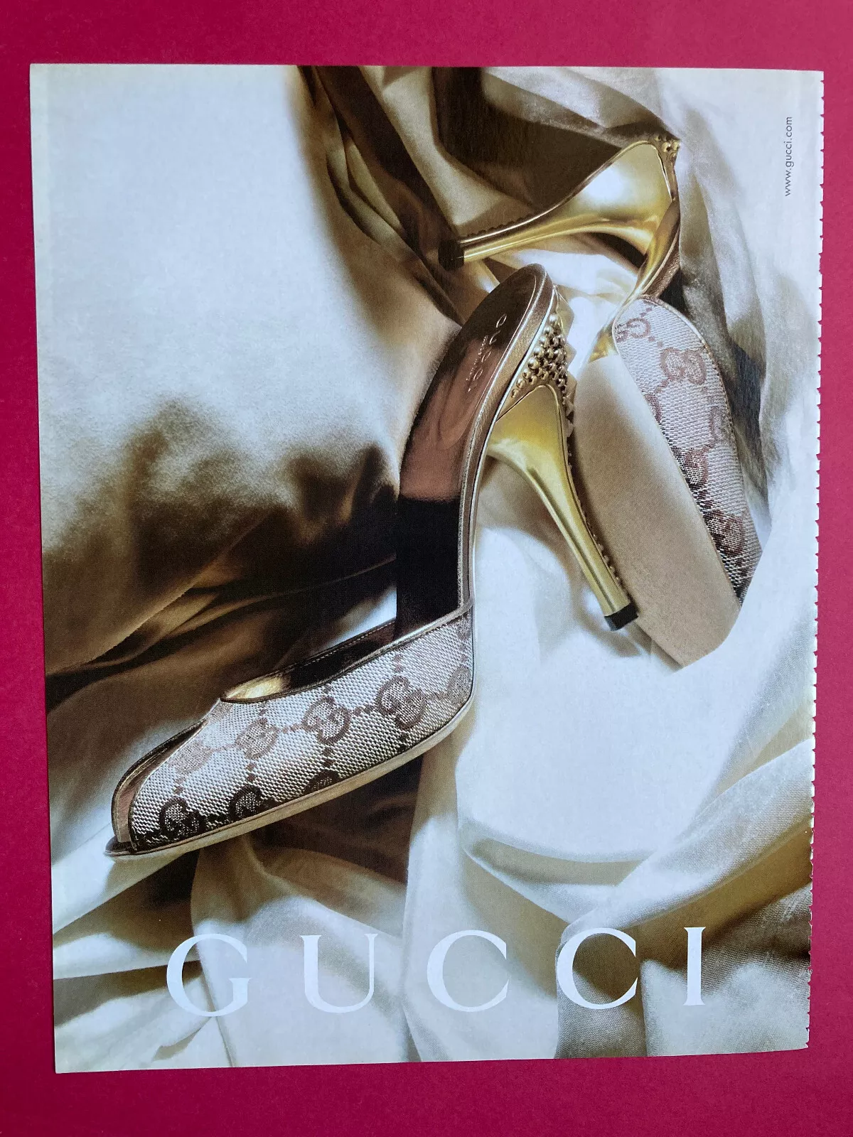 publicité Gucci 2005 chaussures accessoires printemps été mode presse collection