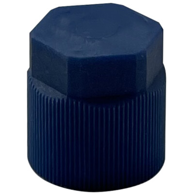 (10) FJC 2611 A/C System Service Valve Core Port Cap Blue Low Side 10 mm x 1.25