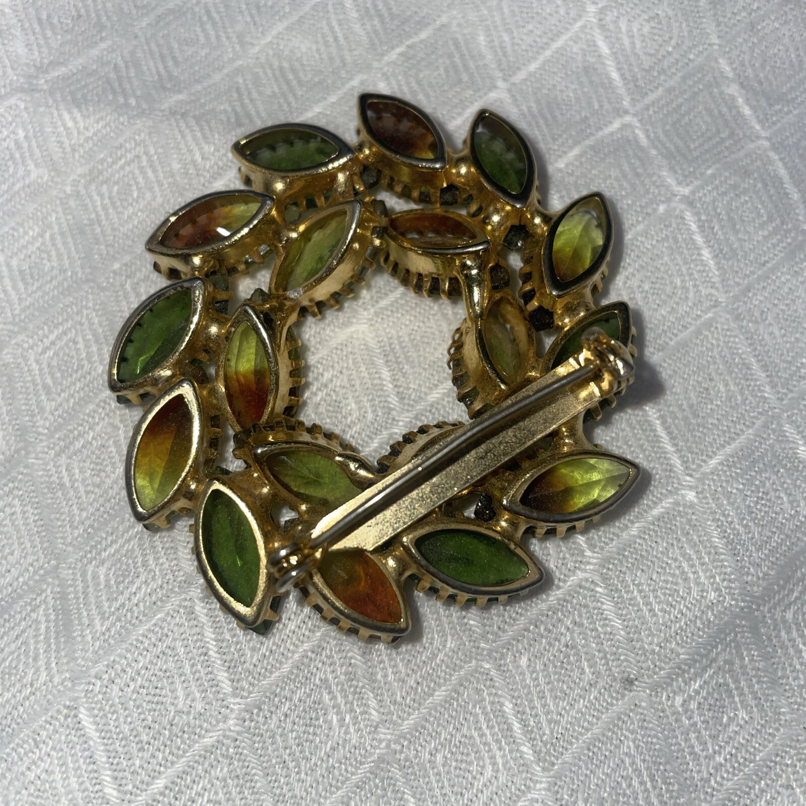 Unsigned? Rhinestone Green Ombre &  Root beer  St… - image 3