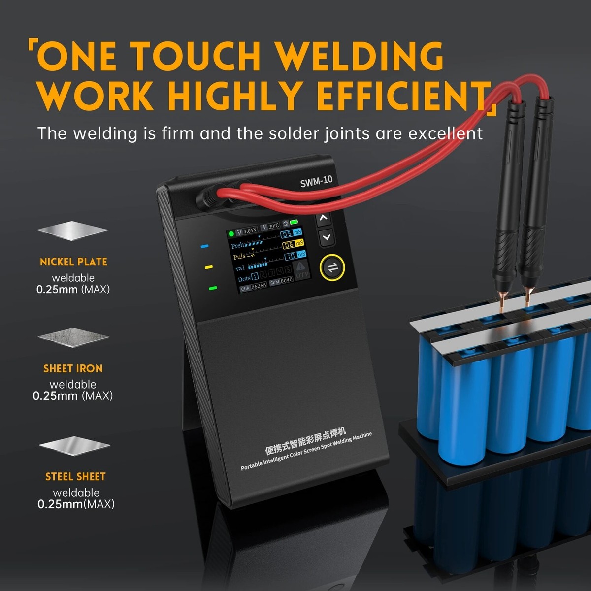 Soudeuse Par Points Portable Pour Batteries 18650 Li-ion, écran Couleur 1.8 Pouces, Modèle TK-10B - Neuf, Idéale Pour Le DIY Et Les Réparations