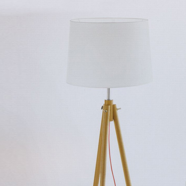 IDEAL LUX YORK PT1 WOOD, piantana moderna da terra treppiede in legno 1 luce