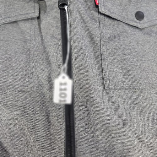 Levi's Zip Up Windbreaker Jacket Men's Large Gray Black Distressed - Picture 19 of 19