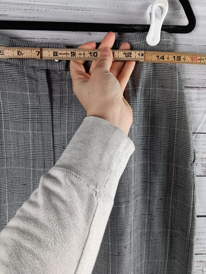 Falda TR Bentley Vintage Mujer 15/16 Gris Línea A Cremallera Hasta la Rodilla Pata de Gallo  Foto 3 de 4