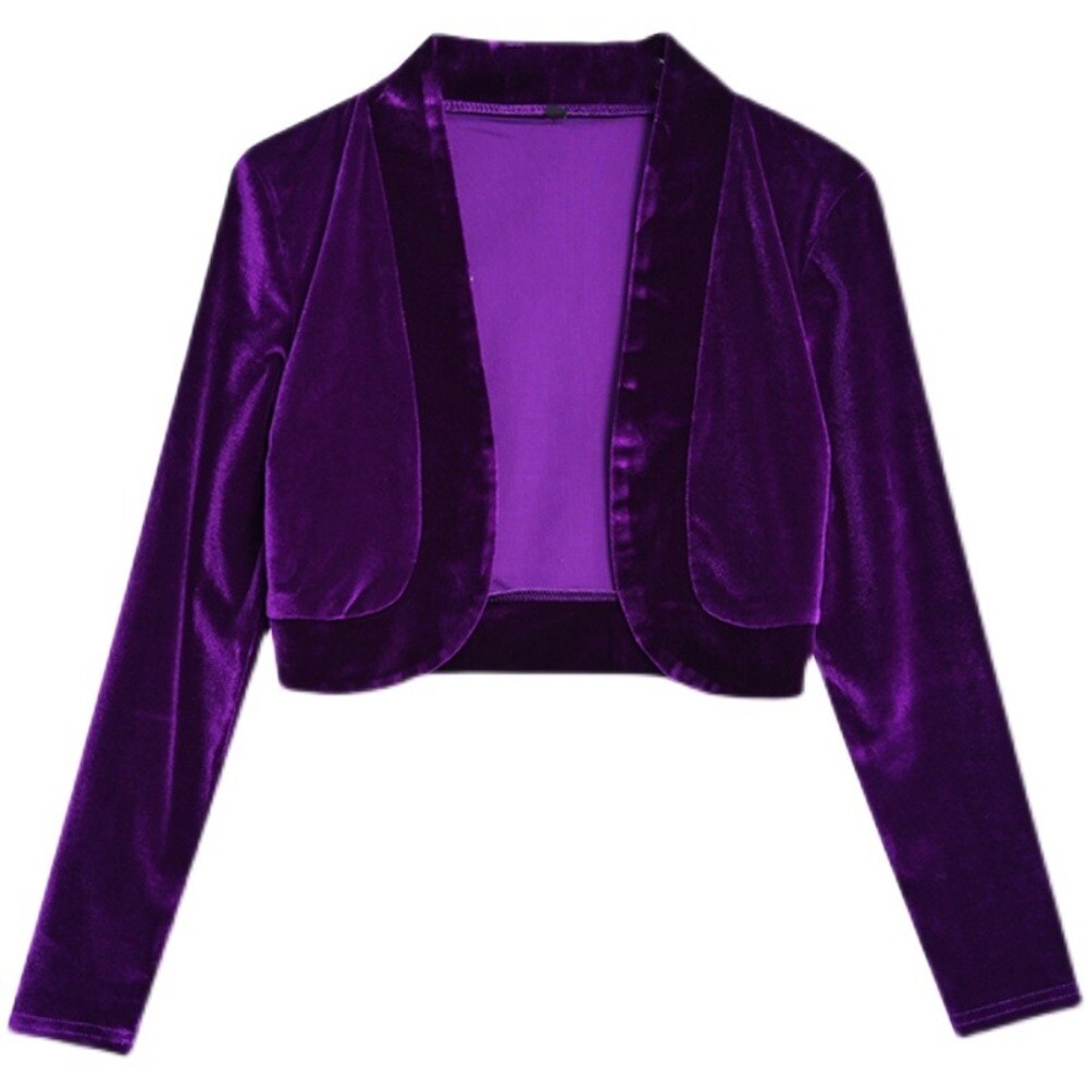 Women Velvet Bolero Cardigan Wrap Capelet Open Shrug Jacket Party