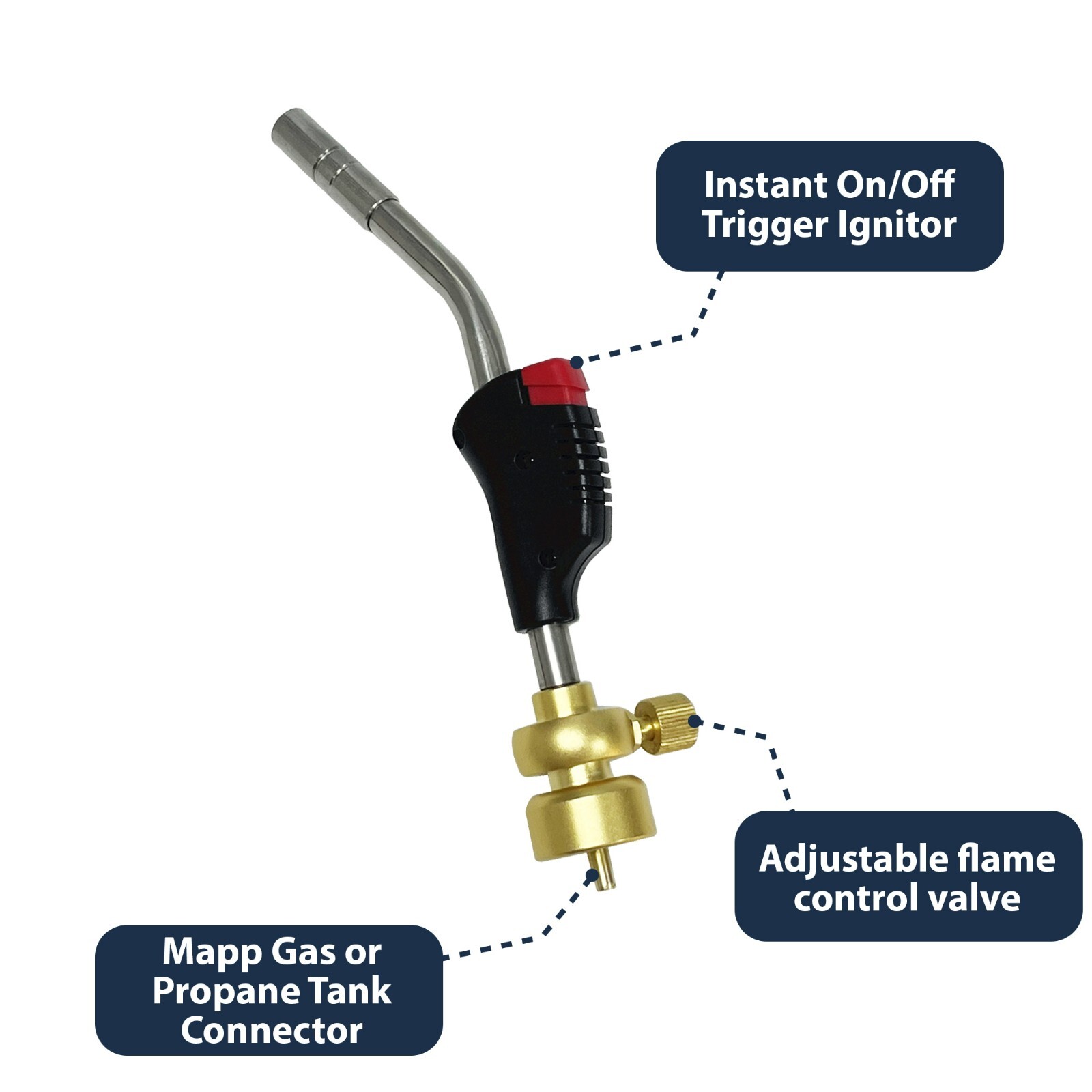 Blow Torch + Mapp Gas Cylinder Gas Torch for Map Plus or Propane