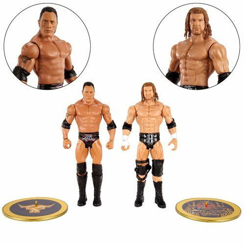 WWE Rock VS Triple H 6 Inches Tall Wrestling Championship