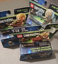 LEGO Dimensions The Lord of the Rings Gollum-Gimli-Legolas Lot of 3 Brand New