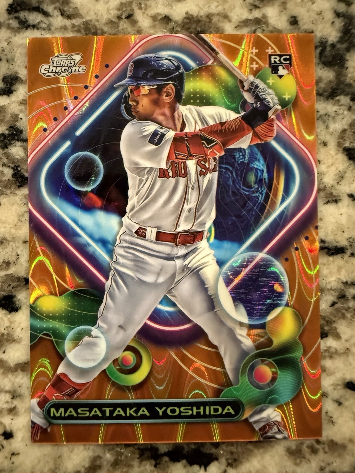 2023 Topps Cosmic Chrome Masataka Yoshida Orange Galactic 15/25 Red Sox RC