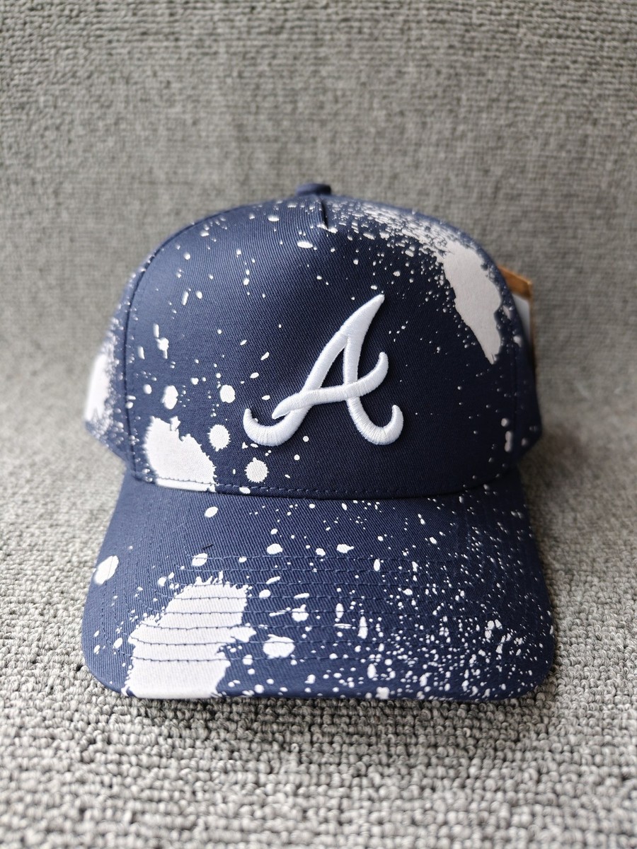 Mitchell & Ness Nostalgia Co Atlanta Braves Navy White Paint Adjustable