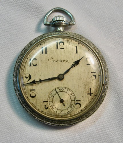 ANTIQUE DJS CO SWISS POCKET WATCH