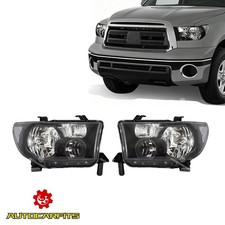 Black Clear Headlights Halogen For 2007-2013 Toyota Tundra2008-17 Sequoia Lhrh
