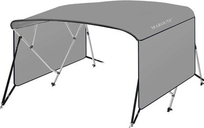 NEW 4 Bow IDEALHOUSE Bimini Topwith Frame and 2 Sides 8ft x 54'' x 85-90''W, Grey