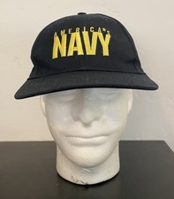 Vintage US Navy Strapback Hat USA Made America’s Navy Military Cap