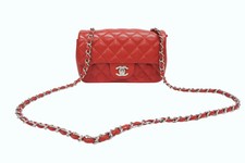 Chanel Mini Matelasse20 S Flap Chain Shoulder Bag No. 17 Coco Skin Red 4b009162
