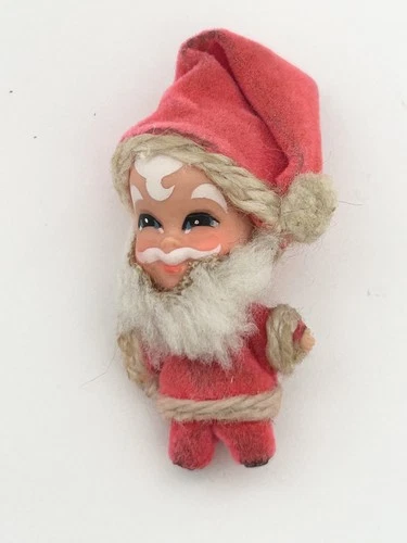 Liddle Kiddles Santa Doll Pin Miniature Christmas Ornament Mattel