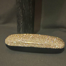 Rhinestone Hard Case for Glasses/Sunglasses, Silver  Black Unisex