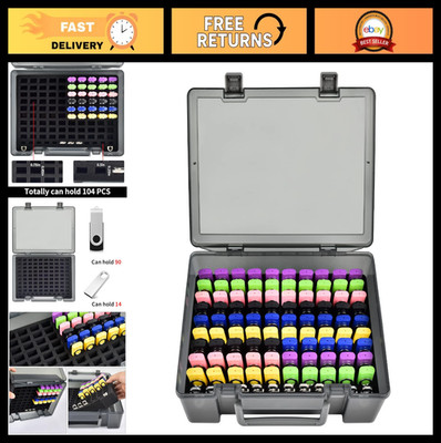 FULLCASE Flash Drive Case USB Memory Stick SD Card Storage Organizer- Holds 104p