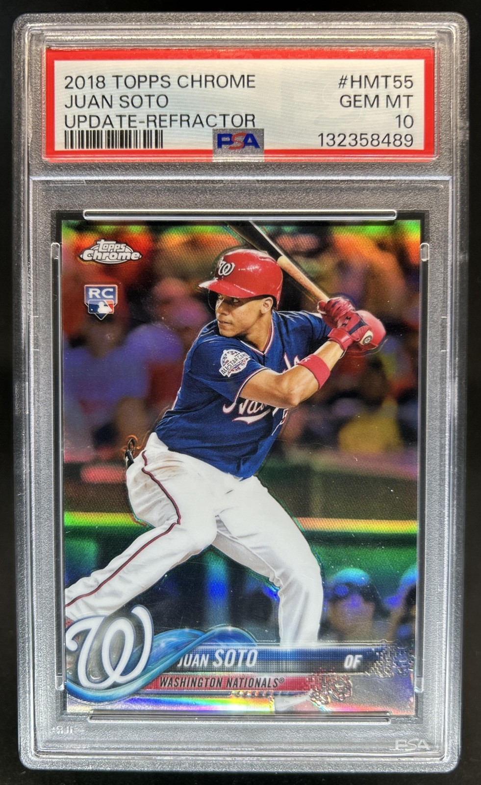 2018 Topps Chrome Update Juan Soto Refractor Rookie RC #/250 Nationals PSA 10