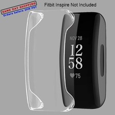 New For Fitbit Inspire 3 Clear TPU Full Case Cover Screen Protector Armor Clear
