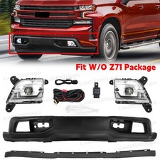 For 2019-2021 Silverado 1500 Front Bumper Cover Lower Valance W/LED Fog Lights