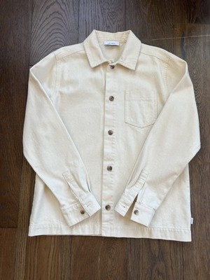 Les Deux Men s Layton Hybrid Shirt Jacket Ecru Size Large Cotton