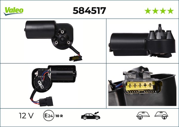 Valeo Wischermotor 584517 12V FüR Renault Clio 2 Thalia 1 SB0 BB0A BB0F BB10 16V-image