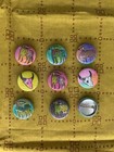 Lot Of 9 🦌 Handmade 1 Inch Deer Pin Buttons Stamped Ink Antelope Pinbacks — photo 3