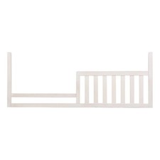 Pemberly Row Farmhouse Wood Toddler Guard Rail in Sea Shell White
