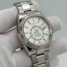 Rolex Sky Dweller 326934 42mm White Dial 18k Gold Stainless Steel Box Paper 5