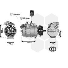 Kompressor Klimaanlage für VW Transporter V Bus 1.9 TDI 2.5