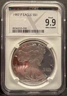 Proof 9.9 1997-P American Silver Eagle $1 NGC X NGCX - Almost PERFECT
