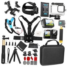 Accessories Kit for Go Pro 13 12 11 10 9 Black, 60M Waterproof Case Chest