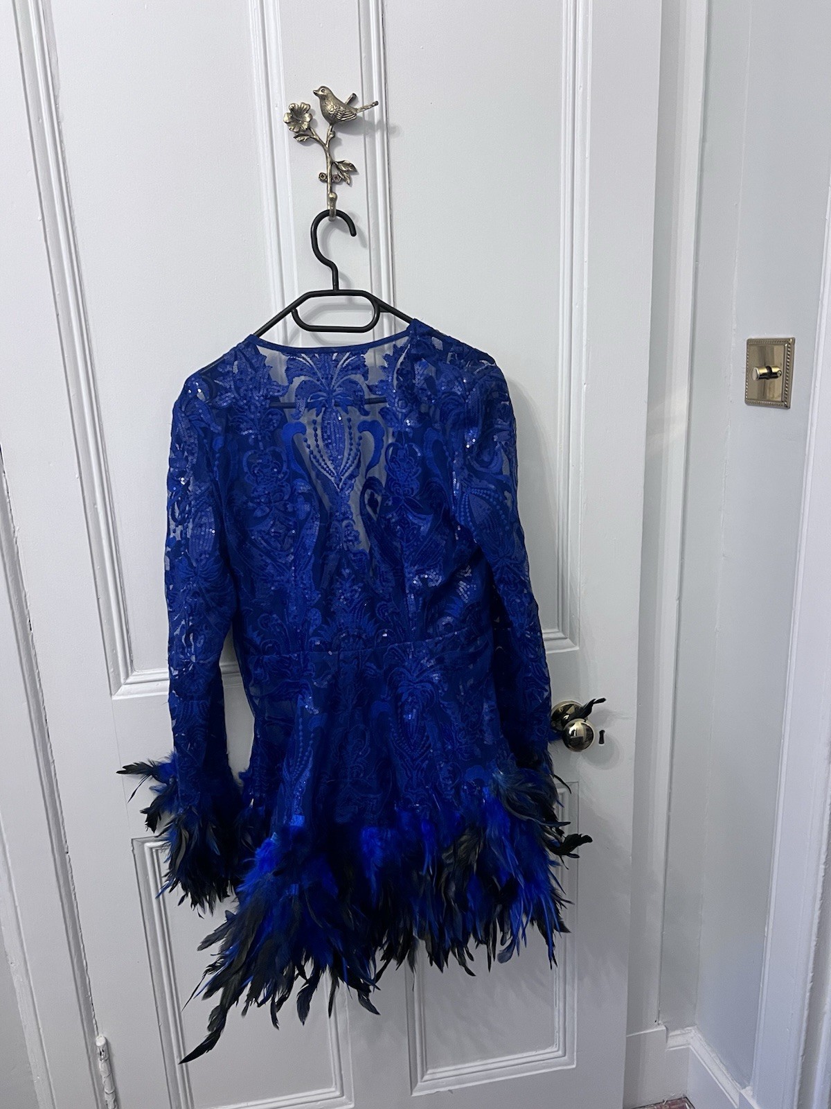 Viral Mode Mwah Suki feather dress in electric bl… - image 12
