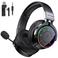 2.4GHz Wireless Gaming Headset for PS5, PC, PS4 - RGB Light Gaming Headset, 6...