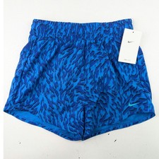 Nike Blue Animal Print Training Shorts - Girls - Large