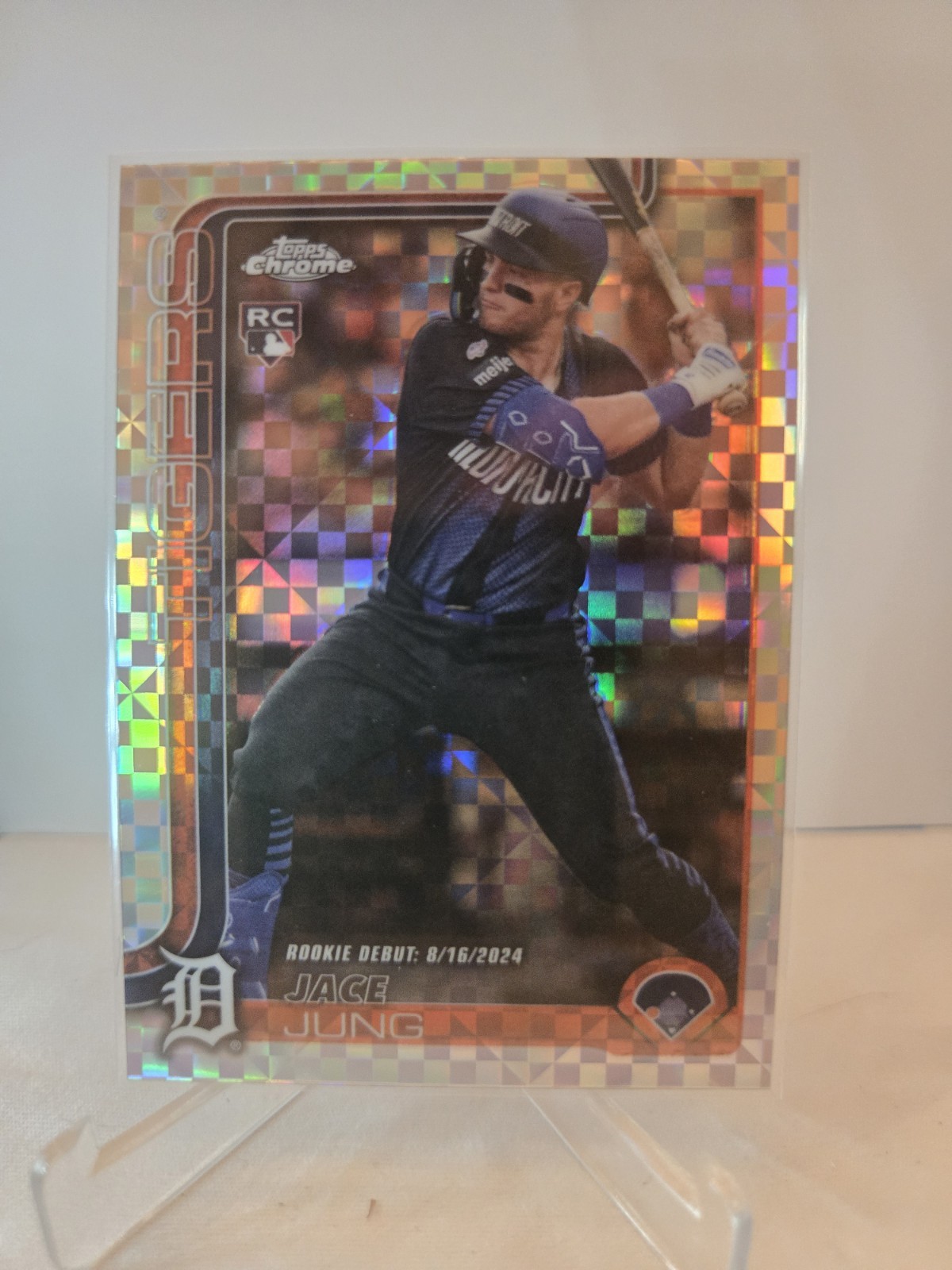 2025 Topps Chrome Update - Jace Jung #USC121 X-Fractor (RC) Detroit Tigers - 5a