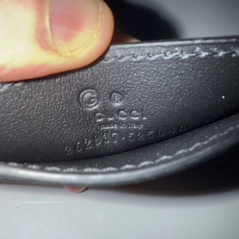 Estuche para tarjetas Gucci Microguccissima de cuero negro con logotipo 262837 NUEVO AUTÉNTICO Foto 3 de 4