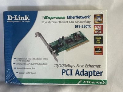 D-Link Fast Ethernet Network PCI Adapter 10/100 Mbps DFE-550tx NEW For Desktop