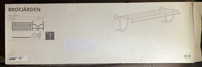 IKEA Brofjarden Sarah Father Design Chrome Shelf 205.822.38 New 29 1/2  X 11 3/8