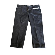 Womens Dark Indigo Cuffed Straight Leg Crease...