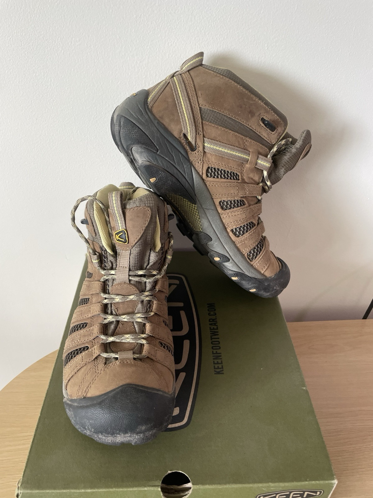 Stivali da trekking KEEN Voyageur Mid 1010138 marroni ventilati outdoor trail donna taglia 9