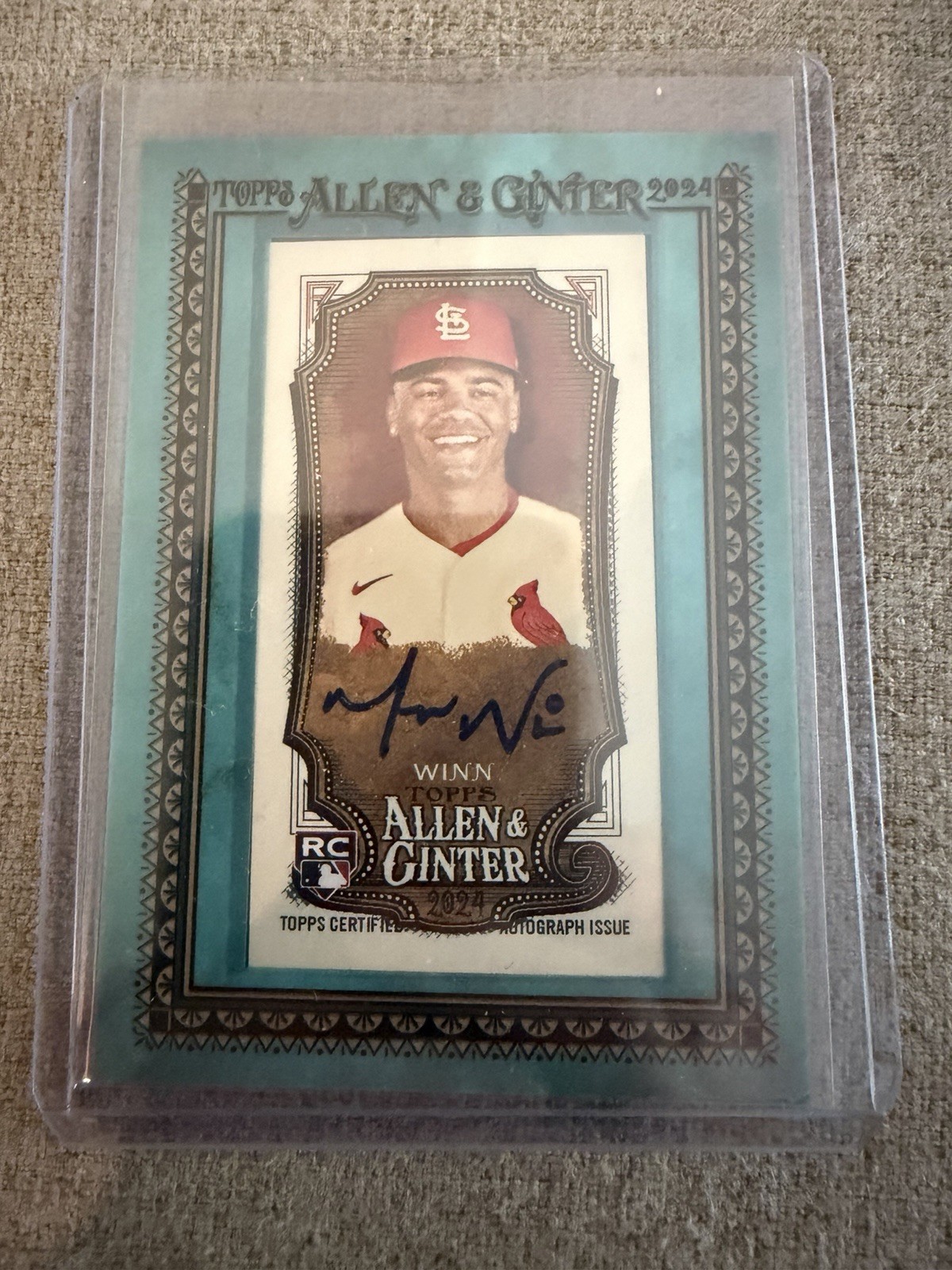 2024 Allen & Ginter - Mini Baseball Autographs Masyn Winn #MA-MW Blue Frame /50