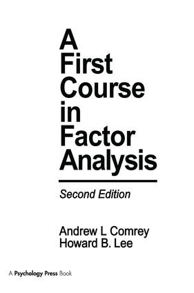 First Course in Factor Analysis - 2nd Edition